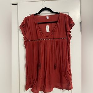 NWT Old Navy Flutter Sleeve Tunic Top